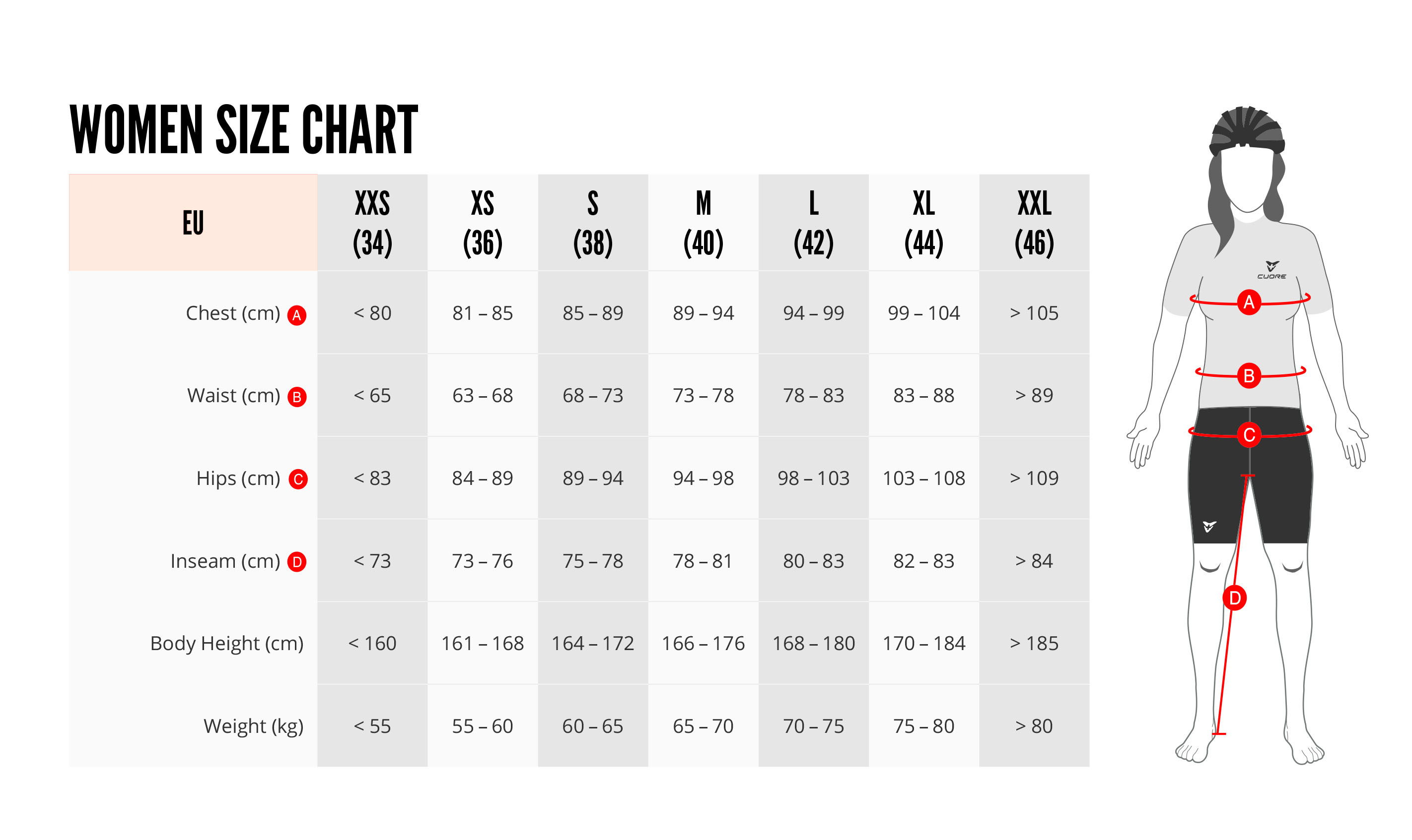 SIZE TABLE